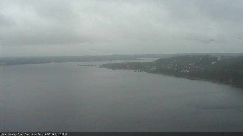 Lake Travis webcam, April 22, 2017 9:40 AM CT
