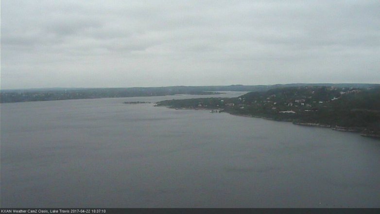Lake Travis webcam, April 22, 2017 9:55 AM CT