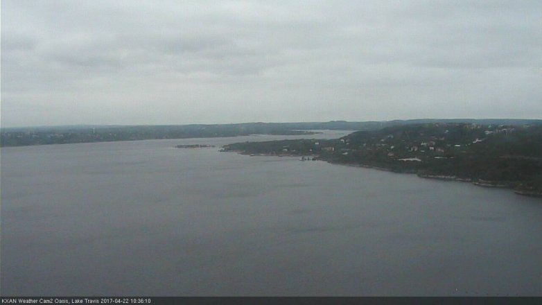 Lake Travis webcam, April 22, 2017 10:10 AM CT