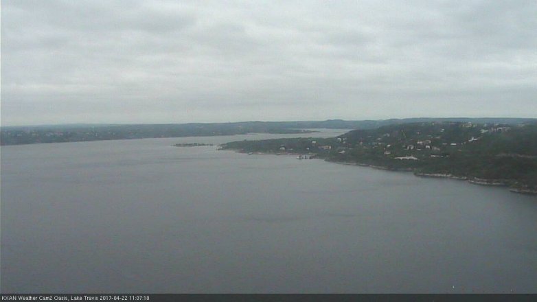 Lake Travis webcam, April 22, 2017 10:30 AM CT