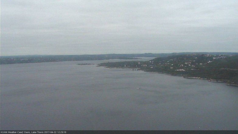 Lake Travis webcam, April 22, 2017 11:40 AM CT