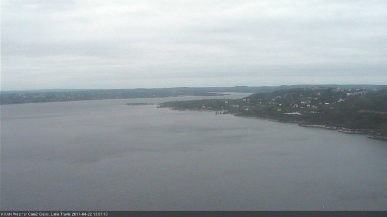 Lake Travis webcam, April 22, 2017 12:25 PM CT