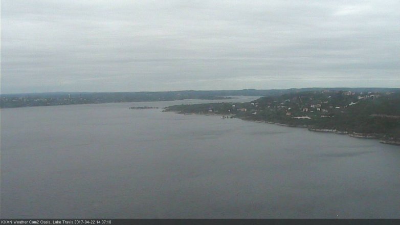 Lake Travis webcam, April 22, 2017 1:15 PM CT