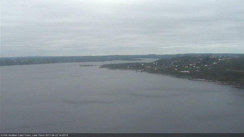 Lake Travis webcam, April 22, 2017 1:35 PM CT