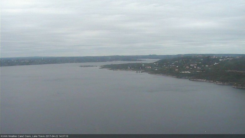Lake Travis webcam, April 22, 2017 2:10 PM CT