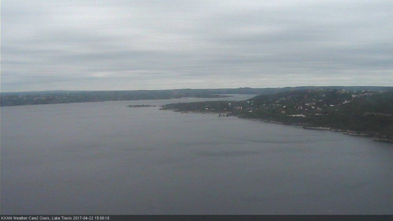 Lake Travis webcam, April 22, 2017 2:40 PM CT