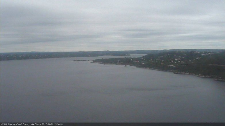 Lake Travis webcam, April 22, 2017 2:45 PM CT