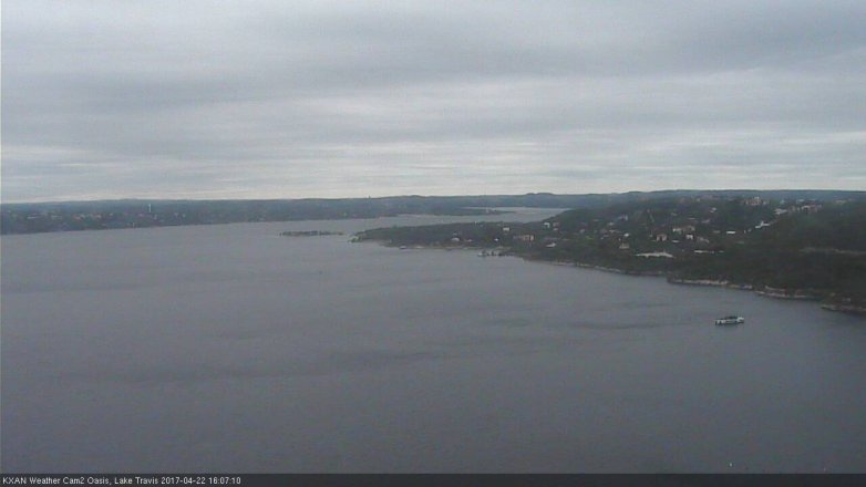 Lake Travis webcam, April 22, 2017 3:30 PM CT