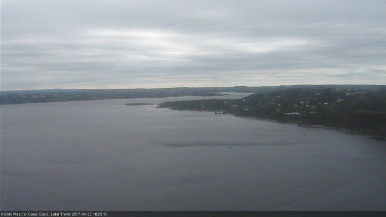 Lake Travis webcam, April 22, 2017 3:35 PM CT