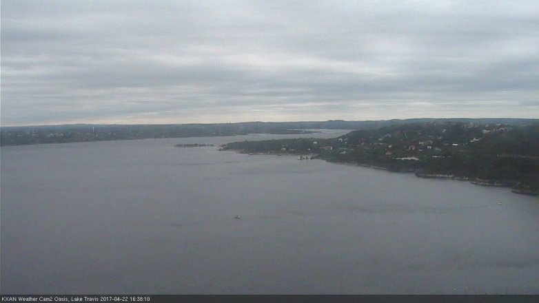 Lake Travis webcam, April 22, 2017 3:45 PM CT