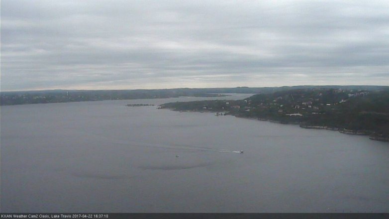 Lake Travis webcam, April 22, 2017 4:00 PM CT