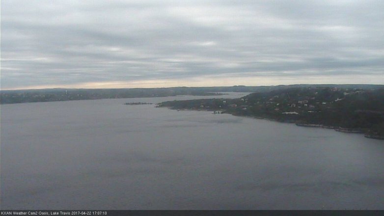 Lake Travis webcam, April 22, 2017 4:25 PM CT