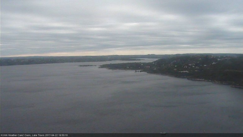 Lake Travis webcam, April 22, 2017 4:30 PM CT