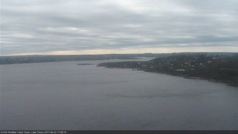 Lake Travis webcam, April 22, 2017 4:35 PM CT
