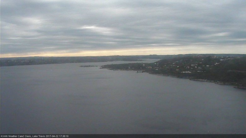 Lake Travis webcam, April 22, 2017 4:45 PM CT