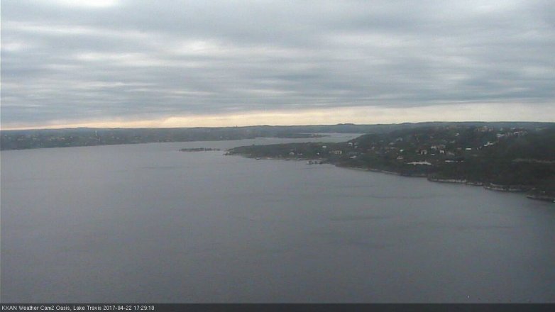 Lake Travis webcam, April 22, 2017 5:00 PM CT