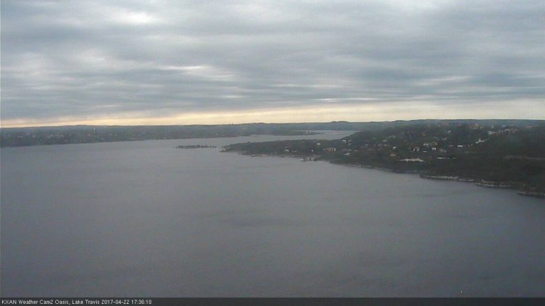 Lake Travis webcam, April 22, 2017 5:10 PM CT