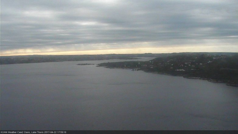 Lake Travis webcam, April 22, 2017 5:15 PM CT
