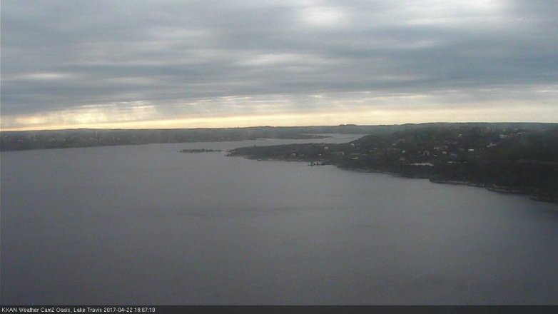 Lake Travis webcam, April 22, 2017 5:35 PM CT