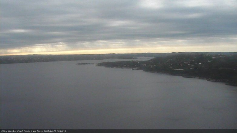 Lake Travis webcam, April 22, 2017 5:40 PM CT