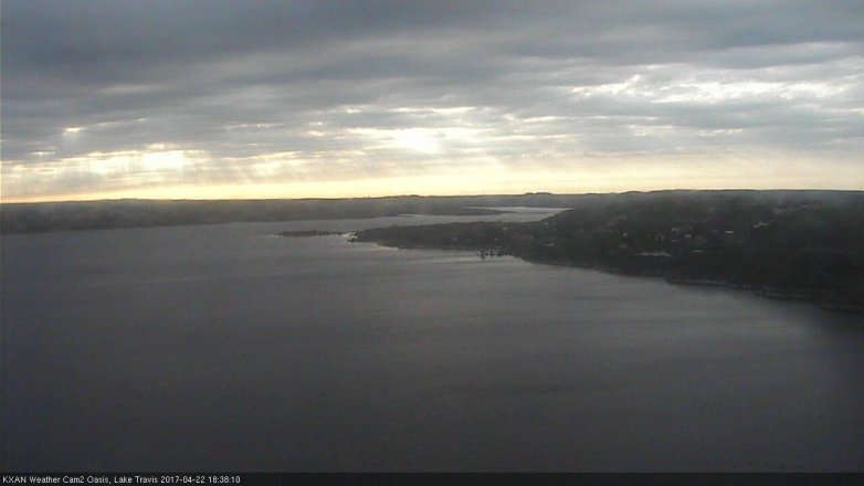 Lake Travis webcam, April 22, 2017 6:05 PM CT