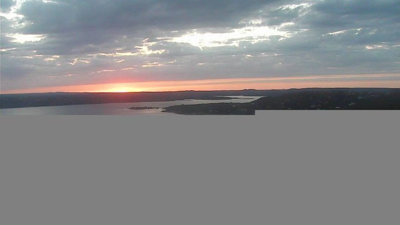Lake Travis webcam, April 22, 2017 7:20 PM CT