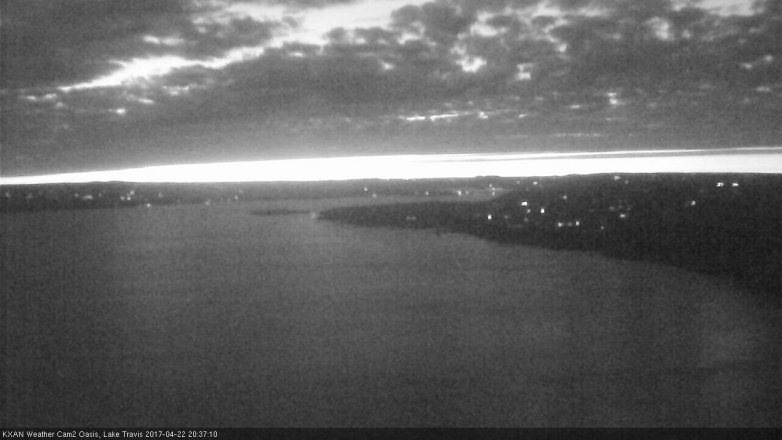 Lake Travis webcam, April 22, 2017 7:45 PM CT