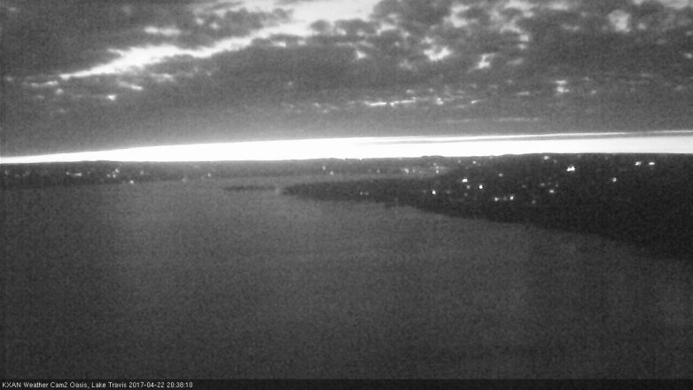 Lake Travis webcam, April 22, 2017 7:50 PM CT