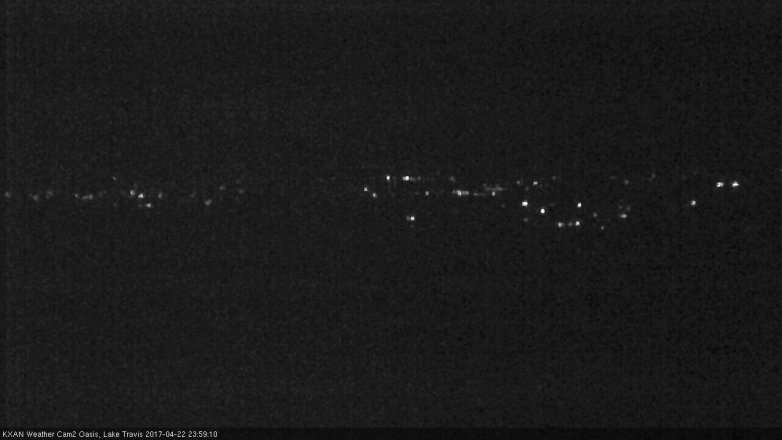 Lake Travis webcam, April 22, 2017 11:30 PM CT