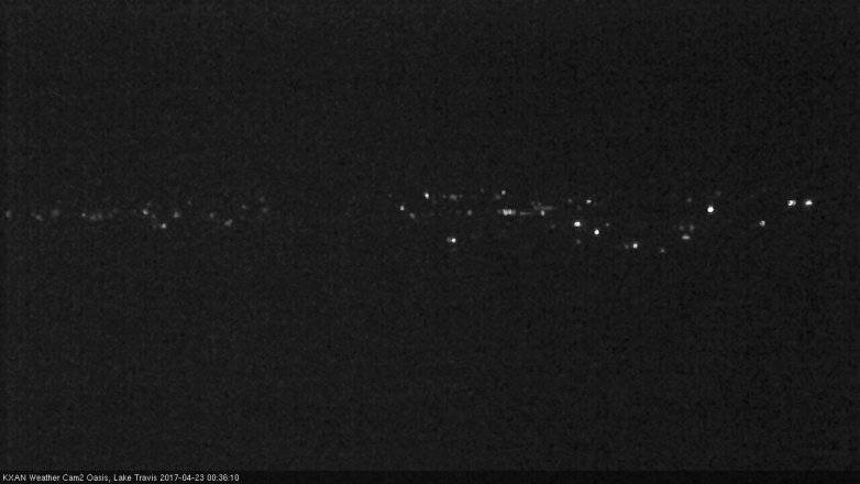 Lake Travis webcam, April 22, 2017 11:50 PM CT