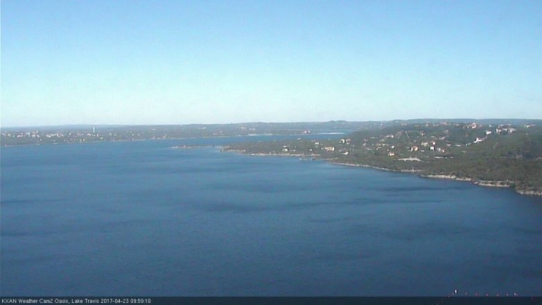 Lake Travis webcam, April 23, 2017 9:10 AM CT