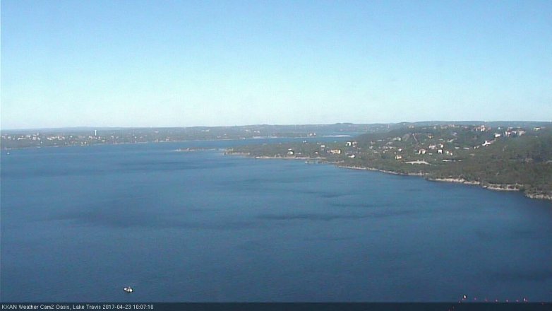 Lake Travis webcam, April 23, 2017 9:15 AM CT