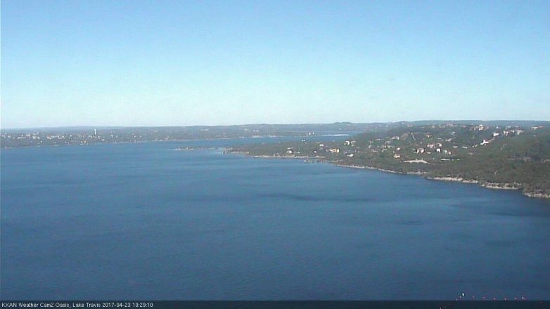 Lake Travis webcam, April 23, 2017 9:35 AM CT