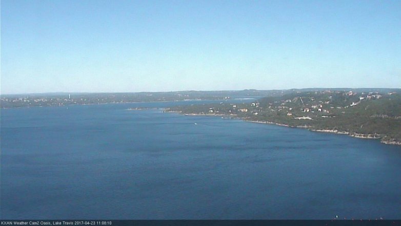 Lake Travis webcam, April 23, 2017 10:20 AM CT