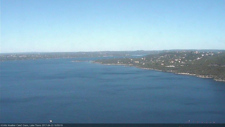 Lake Travis webcam, April 23, 2017 10:30 AM CT