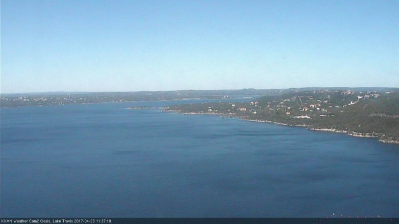 Lake Travis webcam, April 23, 2017 10:55 AM CT