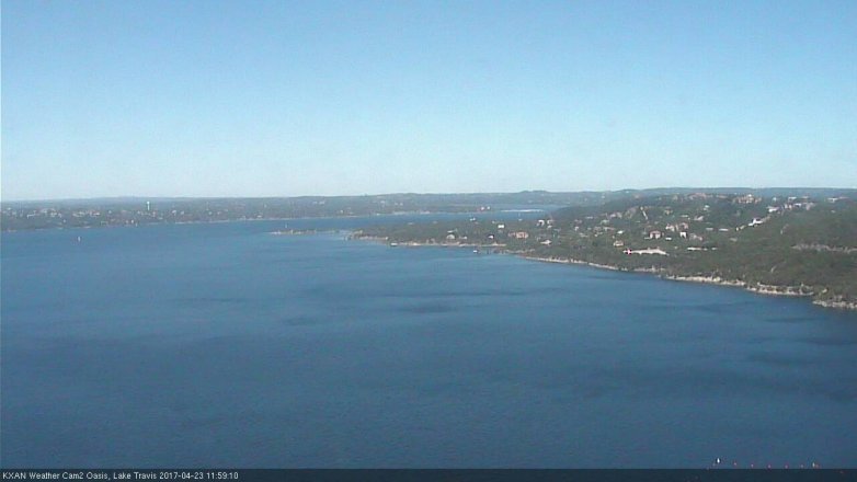 Lake Travis webcam, April 23, 2017 11:10 AM CT