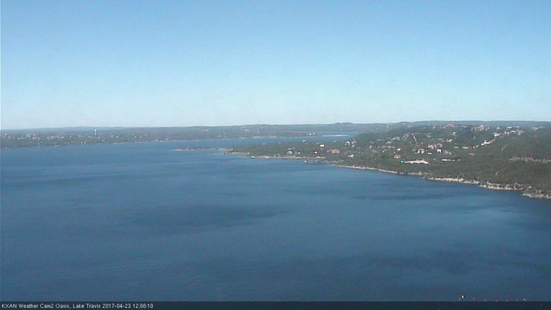 Lake Travis webcam, April 23, 2017 11:25 AM CT