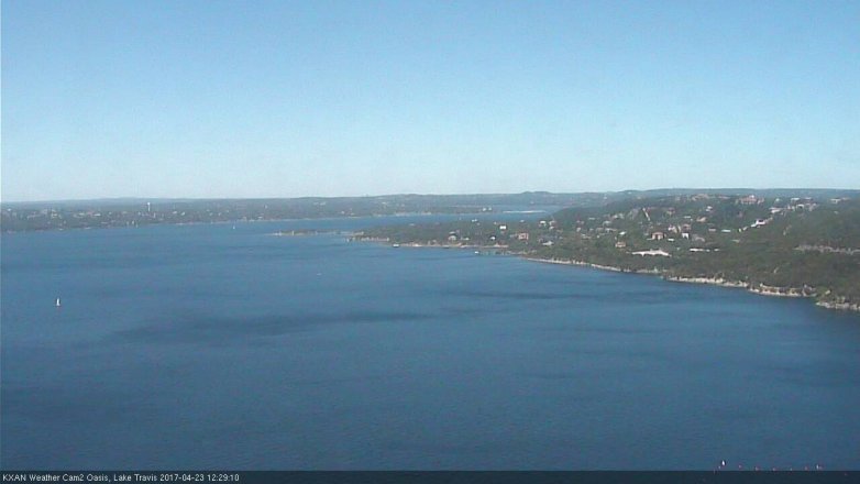 Lake Travis webcam, April 23, 2017 11:50 AM CT