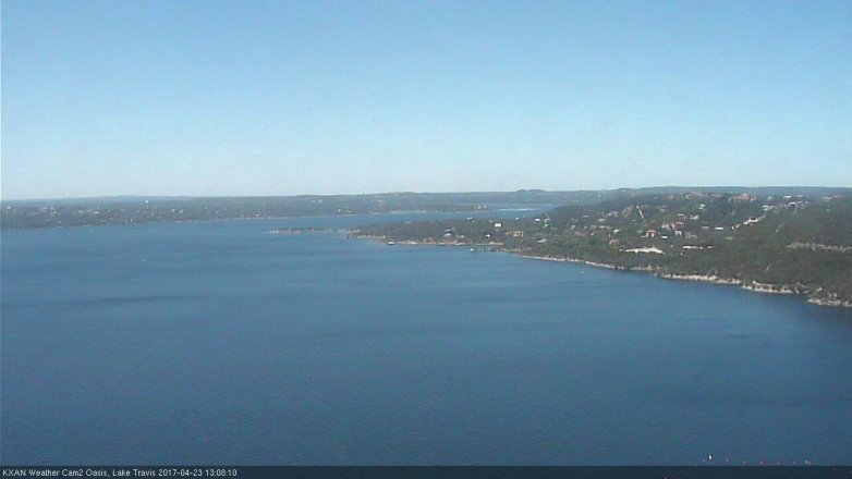 Lake Travis webcam, April 23, 2017 12:30 PM CT