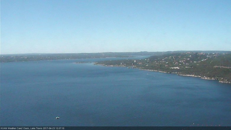 Lake Travis webcam, April 23, 2017 12:50 PM CT