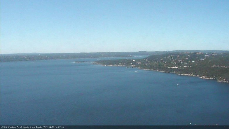Lake Travis webcam, April 23, 2017 1:15 PM CT