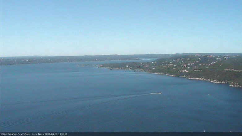 Lake Travis webcam, April 23, 2017 1:30 PM CT
