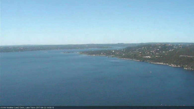 Lake Travis webcam, April 23, 2017 1:35 PM CT