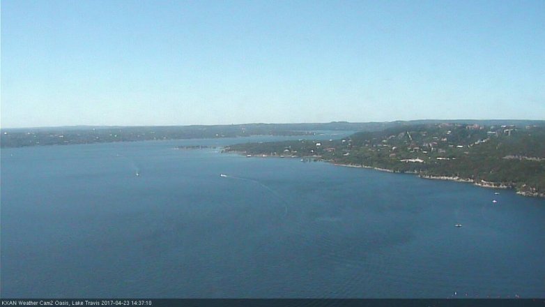Lake Travis webcam, April 23, 2017 1:45 PM CT
