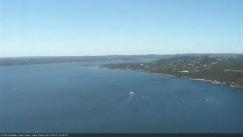 Lake Travis webcam, April 23, 2017 1:50 PM CT