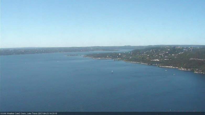 Lake Travis webcam, April 23, 2017 1:55 PM CT