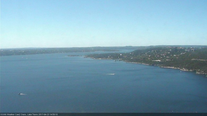 Lake Travis webcam, April 23, 2017 2:10 PM CT