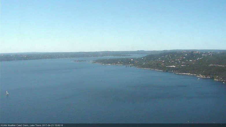 Lake Travis webcam, April 23, 2017 2:20 PM CT