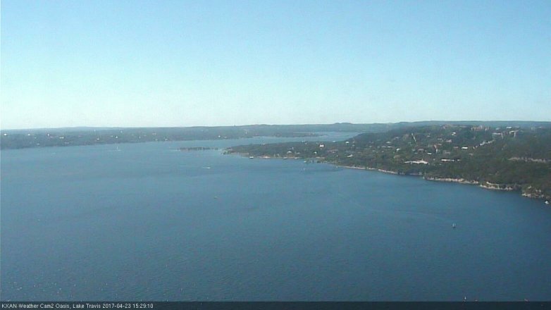 Lake Travis webcam, April 23, 2017 2:35 PM CT